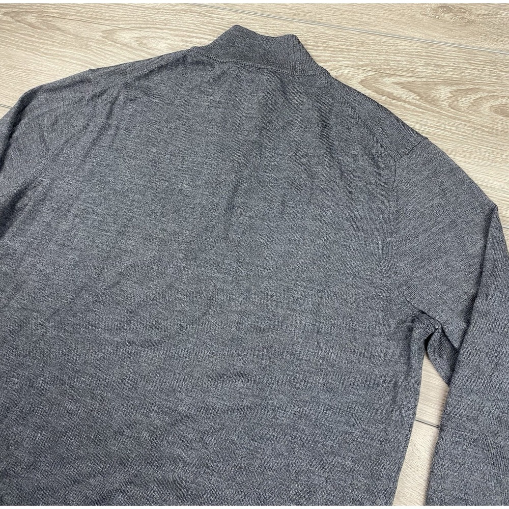 UNTUCKit Mens 1/4 Zip Merino Wool Pullover Casual Knit Sweater‎ Grey XL - Picture 3 of 7